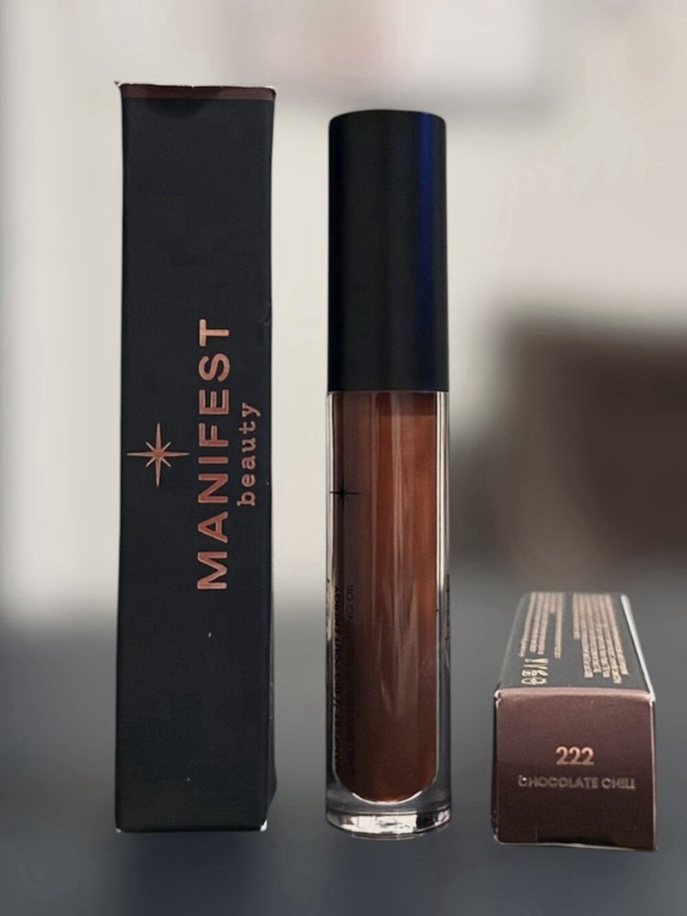 Lip Plumping Oil Chocolate Chili Brown Hydrating Tint Fuller Smooth Lip Gloss - Picture 9 of 9